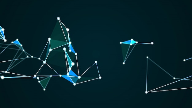 Photo abstract futuristic molecule structure internet digital technology graphic