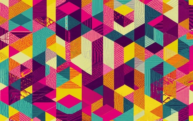 Photo abstract geometric pattern design in retro style vector illustration textile pattern