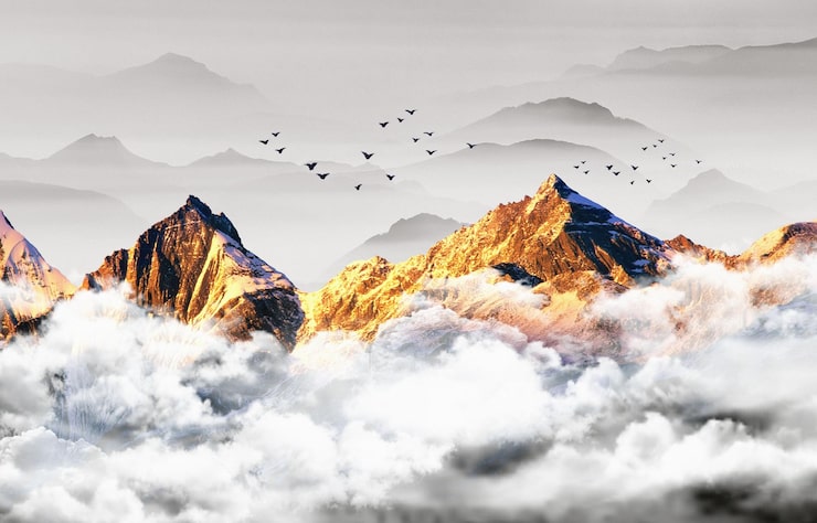 Photo abstract, landscape background. golden, modern wallpaper, modern art wall murals, carpet, fashion