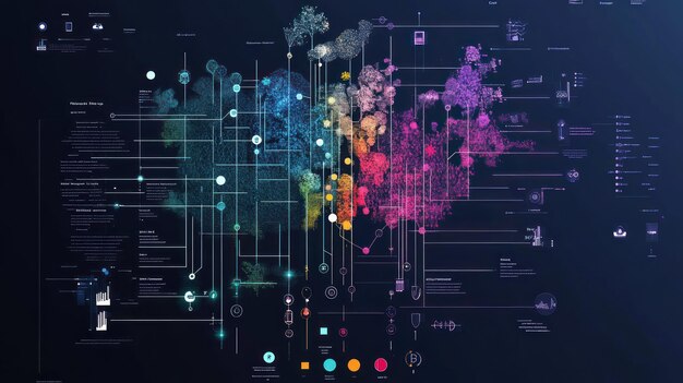 Photo abstract network visualization