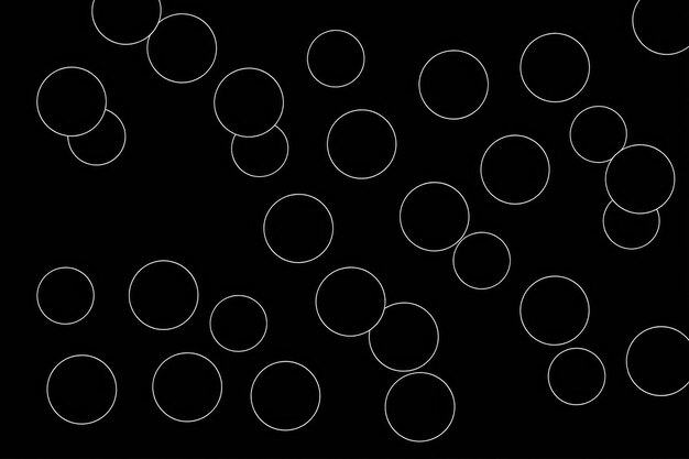 Photo abstract pattern with white circles on transparent background