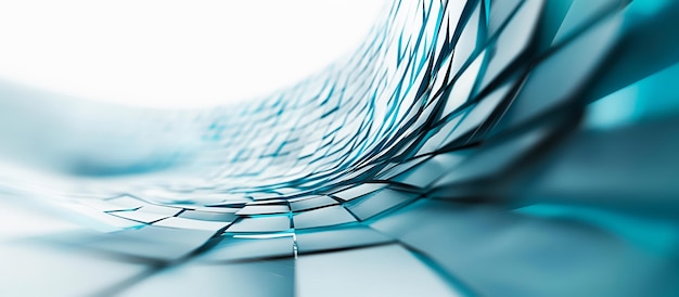 Photo abstract patterns in blue and white design generative ai