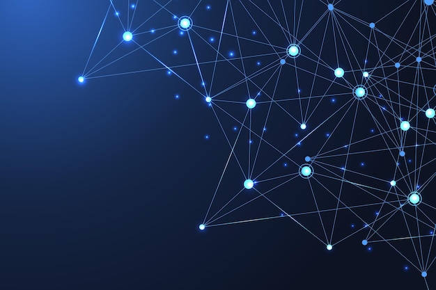 Photo abstract plexus background with connected lines and dots. wave flow. plexus geometric effect big data with compounds. lines plexus, minimal array. digital data visualization, illustration.