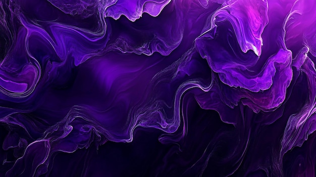Photo abstract purple swirls with fluid textures and vibrant colors