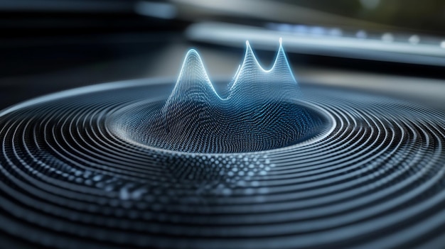 Photo abstract sound wave visualization for creative use