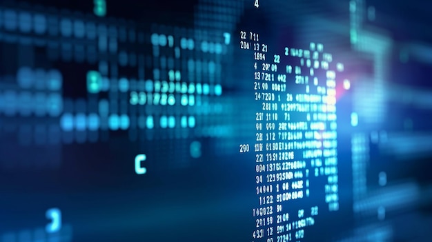 Photo abstract technology background of software developer and computer script programming code generative ai