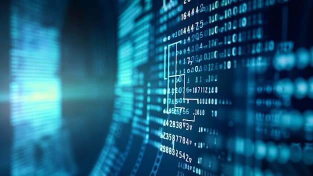 Photo abstract technology background of software developer and computer script programming code generative ai