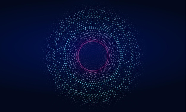 Photo abstract technology wave background digital particle flow design