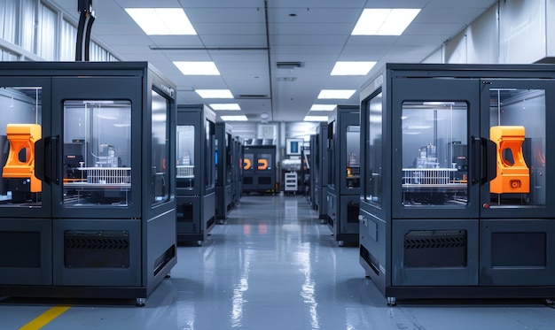 Photo advanced 3d printing facility producing customized components revolutionizing manufacturing with additive technology