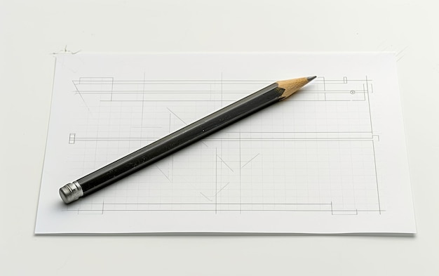 Photo advanced engineering drafting kit on white background