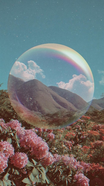 Photo aesthetic wallpaper flowers nature sky