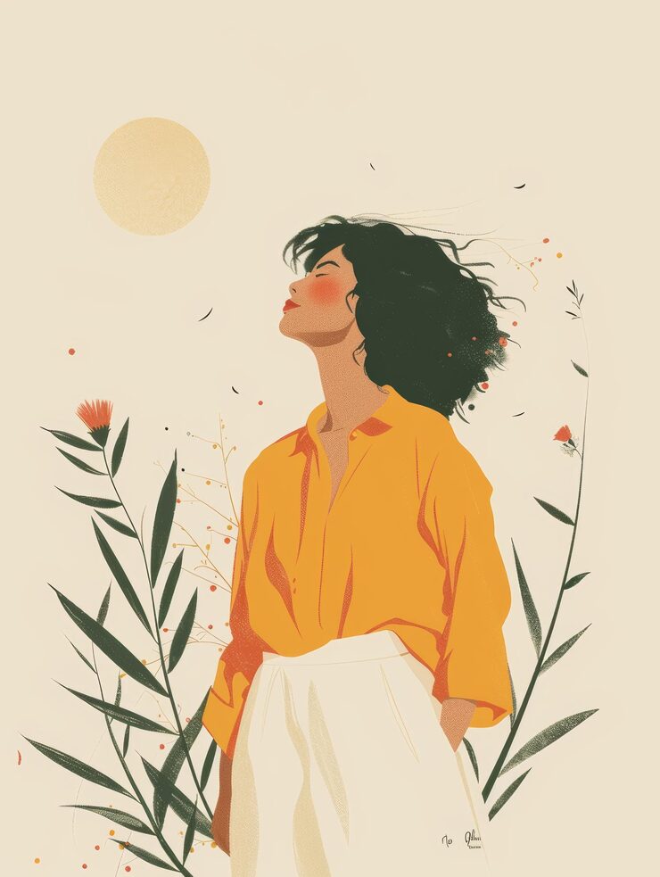 Photo affirmation card female entrepreneurs pitch to investors generative ai