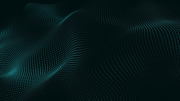 Photo animation cyber or technology background abstract animated particles background with trapcode form abstract trapcode form digital particle wave and lights background