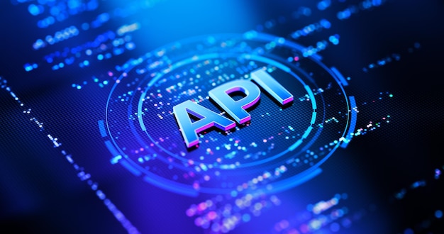 Photo api application programming interface concept digital communication and software development