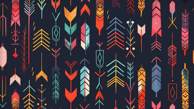 Photo arrow pattern wallpaper