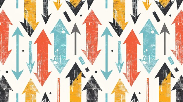 Photo arrow pattern wallpaper