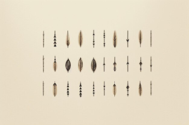 Photo arrows rounded ends