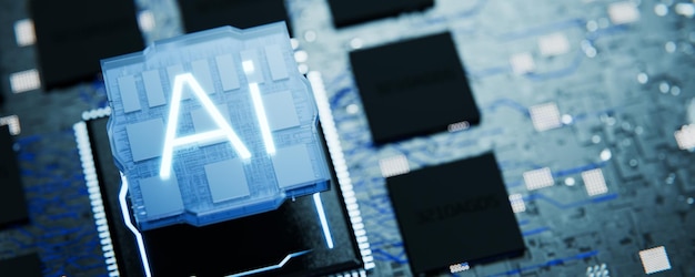 Photo artificial intelligence processor neurointerface education artificial intelligence artificial intelligence microprocessor generation using a neural network 3d rendering