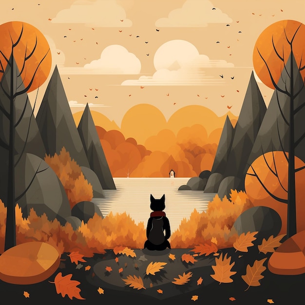 Photo autumn landscape