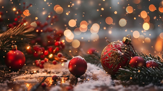 Photo beautiful bright christmas background with copy space ai generated