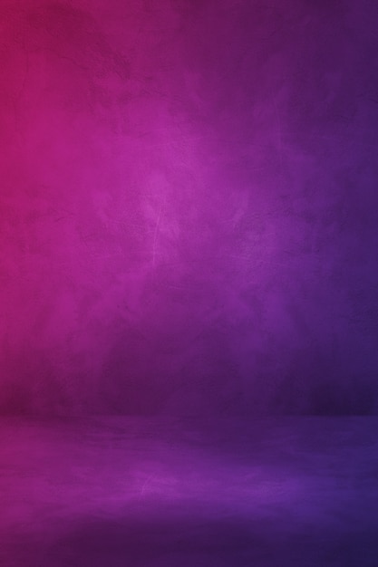 Photo black and purple concrete interior background. empty template scene