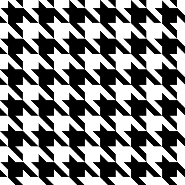Photo black and white hounds tooth vector repeat pattern