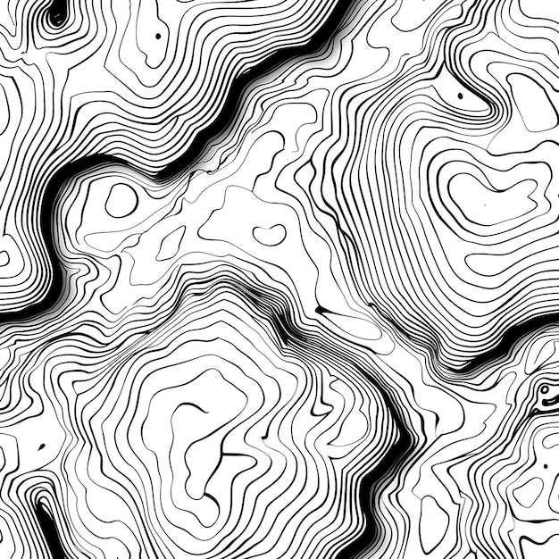 Photo a black and white image of a pattern with the words quot concentric circles quot on it