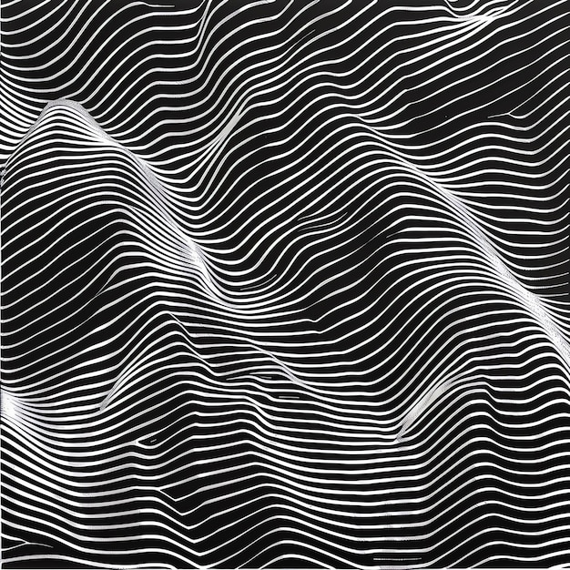 Photo a black and white image of a wave with a white background