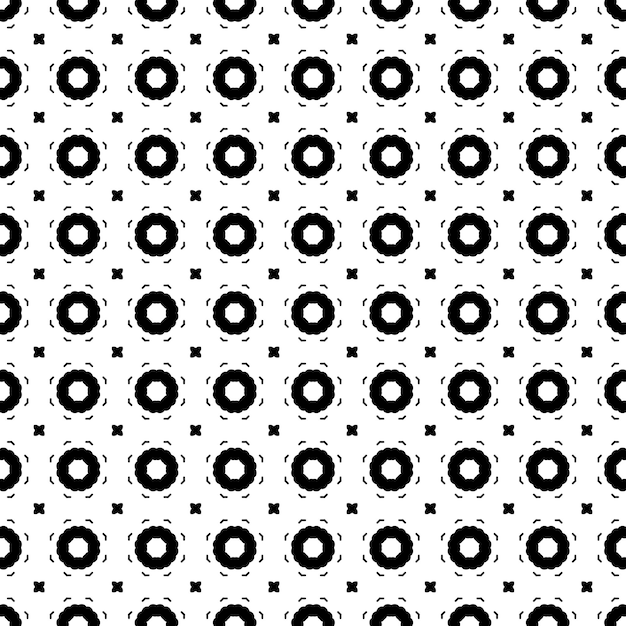 Photo black and white seamless pattern with a geometric pattern of circles and arrows.
