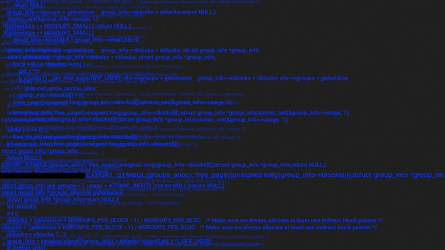 Photo blue screen coding hacker concept animation with glitch programming code typing error