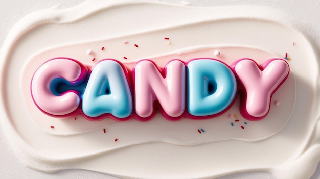 Photo candy 3d text effect