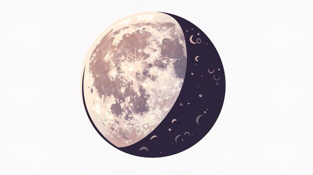 Photo cartoon moon icon