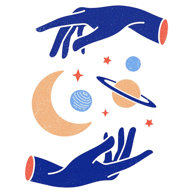 Photo celestial hand png sticker spirituality transparent background