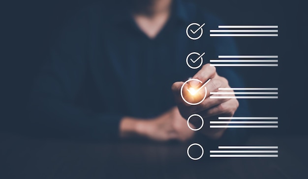 Photo checklist and clipboard task documentation management online survey form checklist by laptop computer document management checking system online documentation database and process manage files