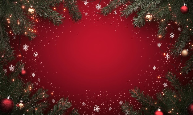 Photo a christmas card with a christmas tree and snowflakes on it