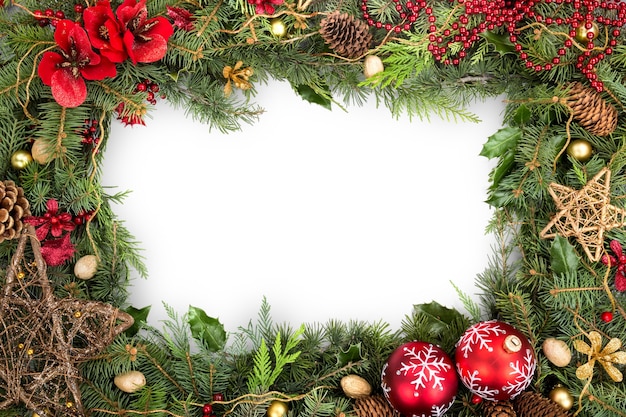 Photo christmas frame with free space