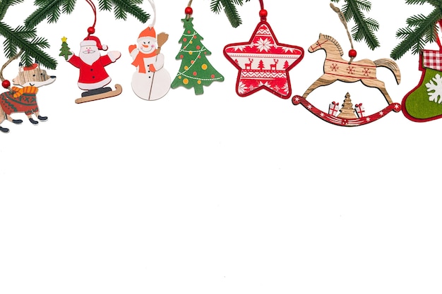 Photo christmas text frame on white