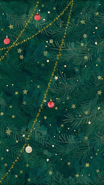 Photo a christmas tree with a string that has the words christmas on it