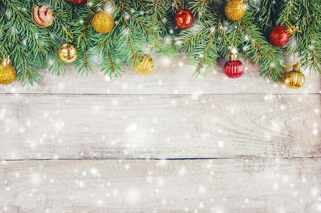 Photo close-up of christmas decorations on table