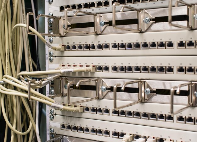 Photo close-up of computer cables