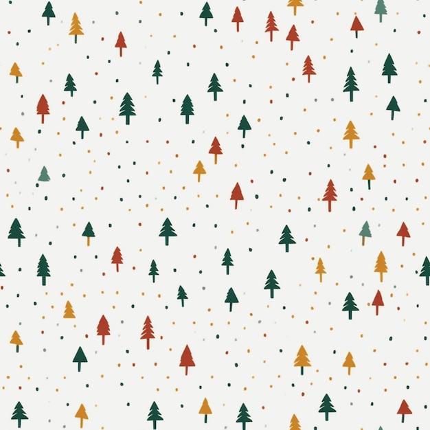 a close up of a pattern of trees on a white background generative ai