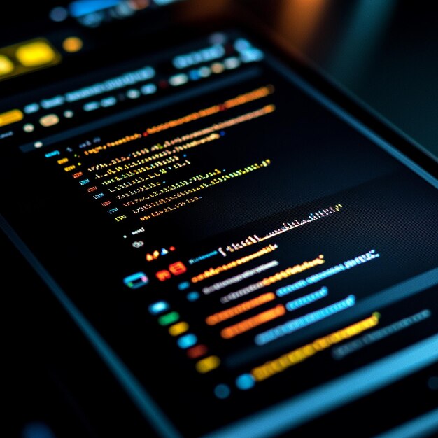 Photo closeup of android studio screen