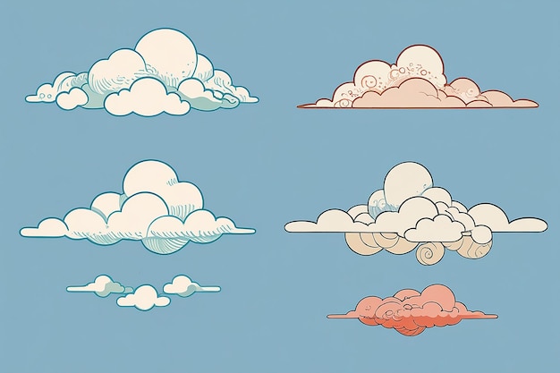 Photo cloud illustration in chinese style