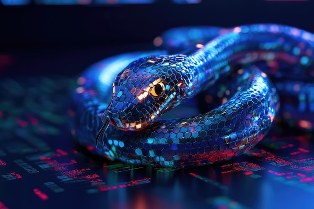 Photo code python computer application engineer writing core command code