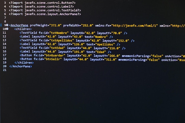 Photo code redactor ide with open javascript project using react