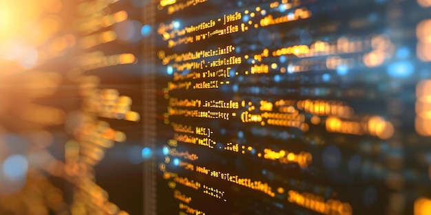 Photo code snippet for mobile app development in it outsourcing concept mobile app development it outsourcing code snippet software development technology