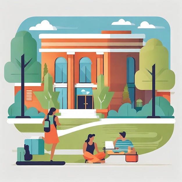 Photo college campus lifestyle
