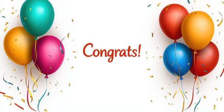 Photo colorful balloons with confetti celebrating special occasion