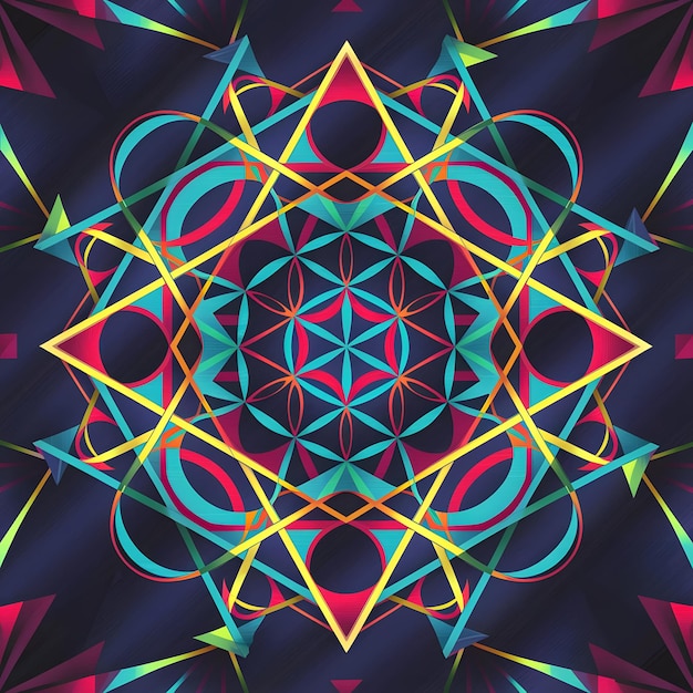 colorful gradient geometric pattern with sharp abstract shapesgenarative ai