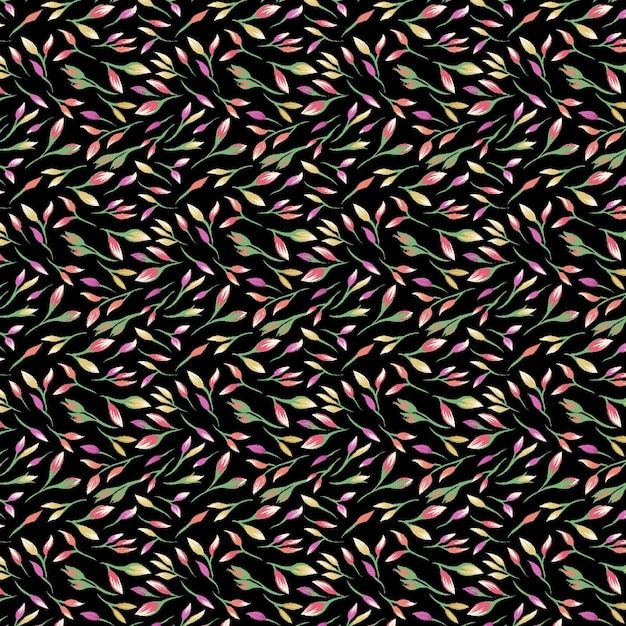 Photo a colorful pattern with a pattern of flowers